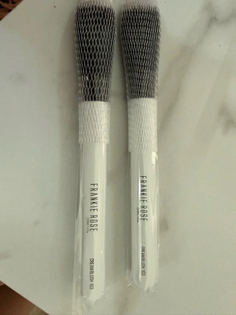 Two Frankie Rose Cream Blush Brush Duo - White Handles